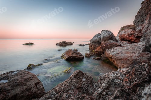 Preview: sunset/ sunrise on the beach - Summer season Long exposure shot