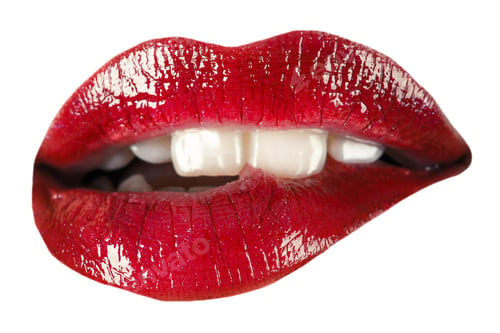 Preview: #7624 Red lips isolated on a transparent background