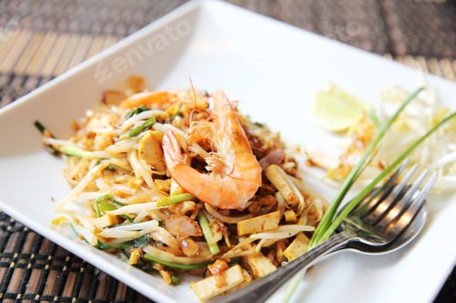 Preview: Thai Food Padthai Fried Noodle With Shrimp