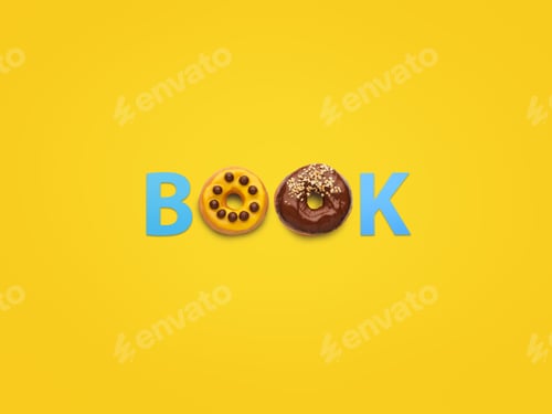 Preview: Word Book made with doughnuts