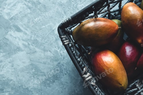 Preview: Basket of Big Mangoes in Africa
