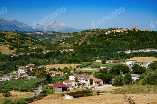 Preview: Country landscape in Abruzzo between Penne and Teramo at summer