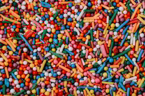 Preview: Colorful Sprinkles on Dessert Baking Confectionery Background