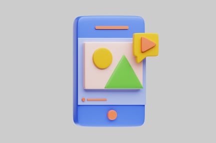 Preview: Mobile app notification cartoon style