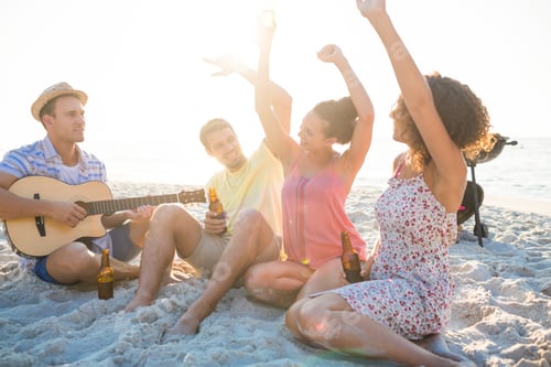 Preview: Group Of Friends Having Fun At The Beach