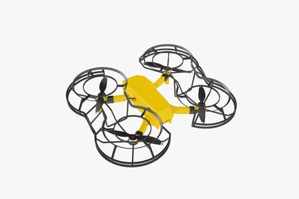 Preview: Yellow Quadcopter Drone with Propeller Guards