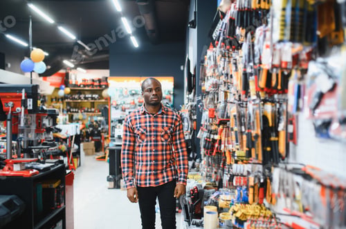 Preview: African American man in a hardware store
