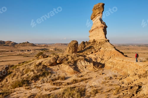 Preview: Picturesque badlands in Los Monegros. Tozal Cobeta. Jubierre, Huesca. Spain