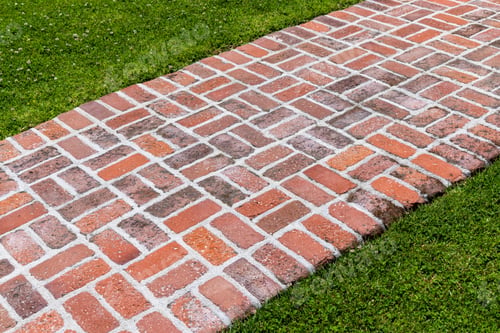 Preview: Texture and detail of a brick footpath