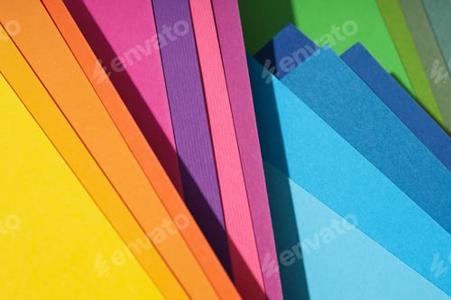 Preview: Mockup, abstraction, colorful colored paper, top view