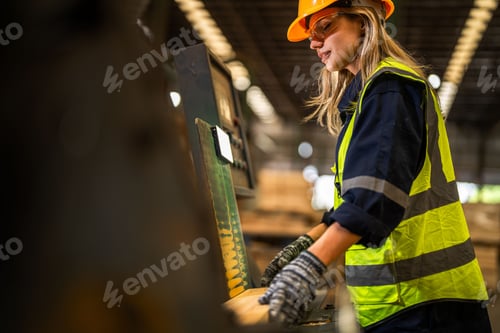 Preview: Warehouse worker folding paper box for packing the items