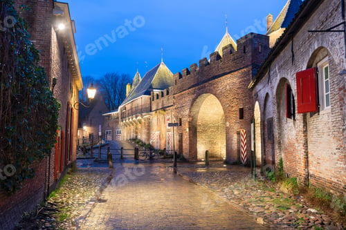 Preview: Amersfoort, Netherlands at the Koppelport at dawn.