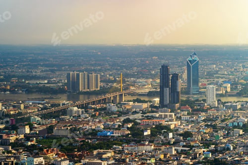 Preview: Bangkok Downtown. Thailand. Financial district and business in urban city in Asia.