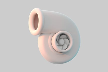 Preview: Stylized cartoon turbocharger object