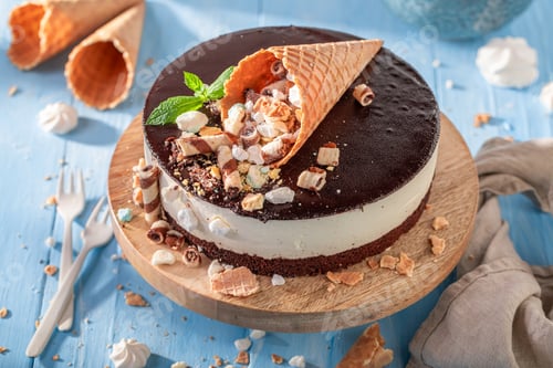 Preview: Delicious Homemade Ice Cream Cake for a Birthday