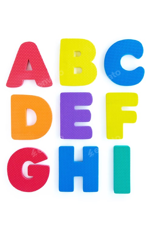 Preview: Colourful Rubber alphabet