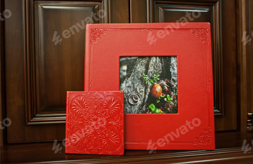 Preview: red wedding photo book album