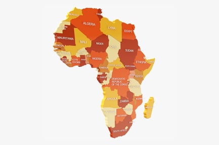 Preview: Detailed Africa Continent Map with Countries