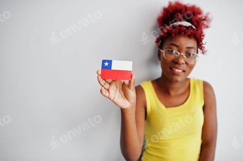 Preview: African american woman with flag