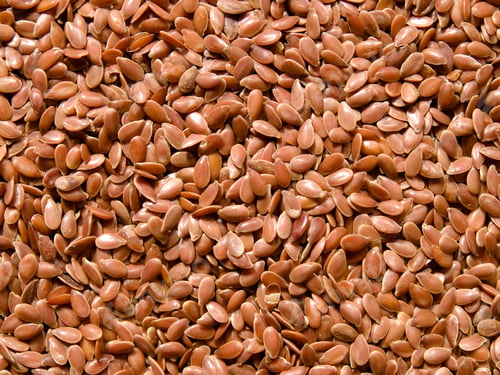 Preview: linseed (linum usitatissimum l.) photographed from the top, horizontal and vertical use, background