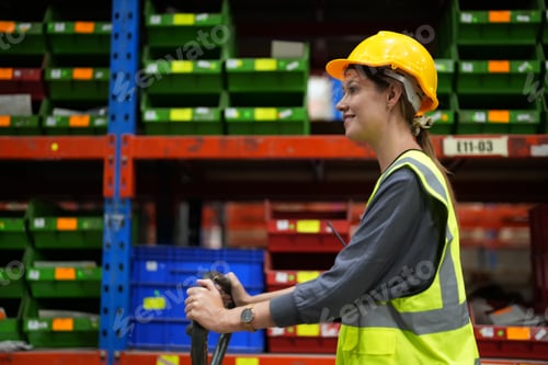 Preview: worker checking stock in the warehouse