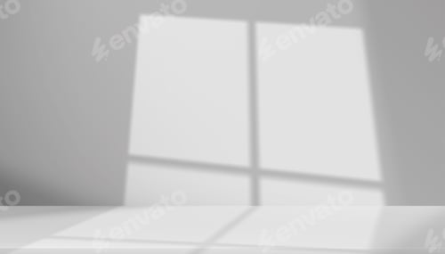 Preview: Background White Wall Studio Room with Light,Shadow on Table Top,Grey Backdrop for product
