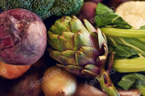 Preview: Wholesome ingredients for a hearty meal. Shot of a variety of vegetables.