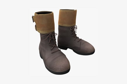 Preview: Men's brown suede ankle boots with buckled cuffs