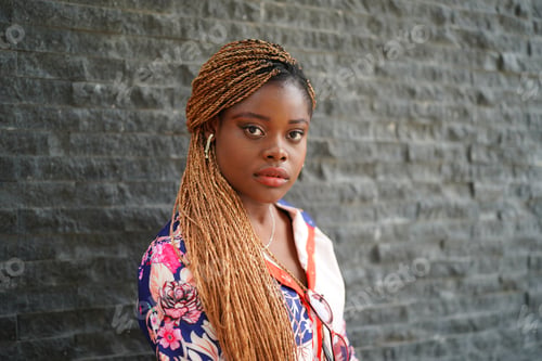 Preview: Young African American woman posing