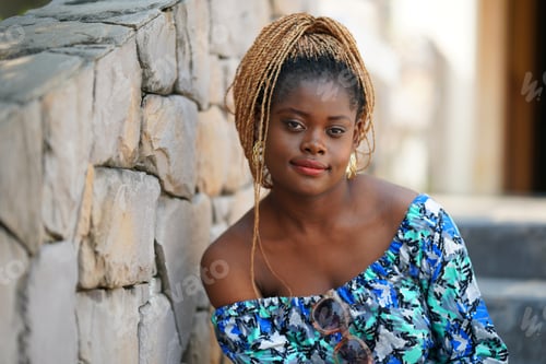 Preview: Young African American woman posing