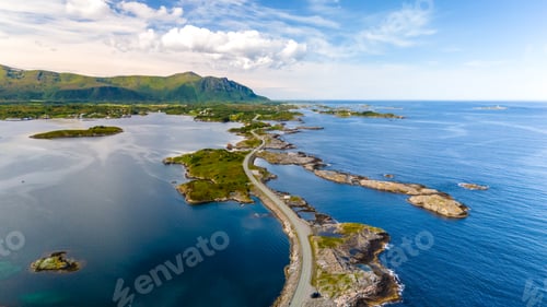 Preview: Serpentine Road Through Norwegian Archipelago, Atlantic Ocean Road Norway