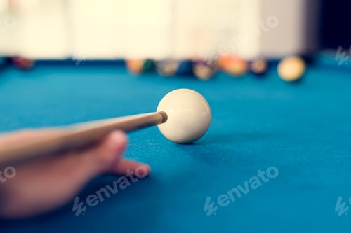 Preview: Man playing pool by himself