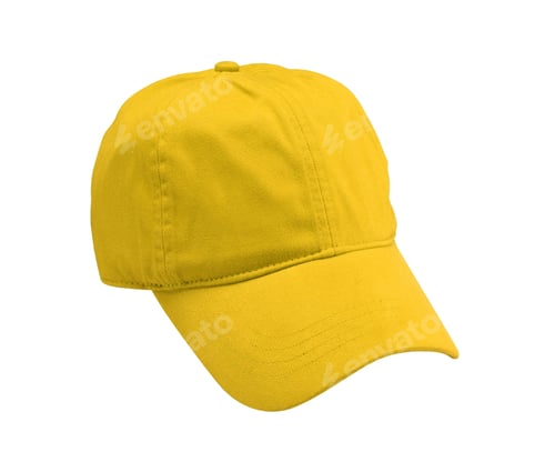Preview: New Yellow Baseball Cap isolated on white background