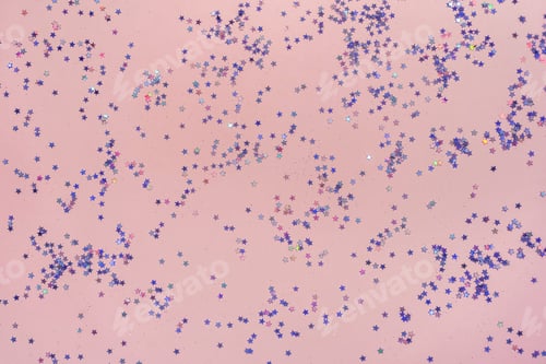 Preview: Pink background with small purple holographic sparkles.