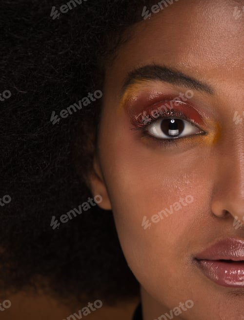 Preview: Beautiful african woman studio portraits, concept about lifestyle and beauty