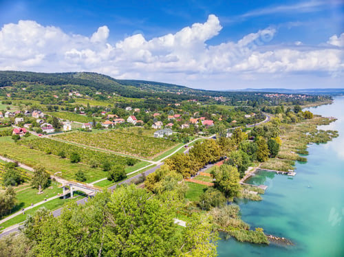 Preview: Aerial landscape view of the Lake Balaton in Hungary