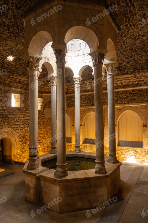 Preview: Girona medieval city, Banys Arabs or Arab baths, Costa Brava of Catalonia