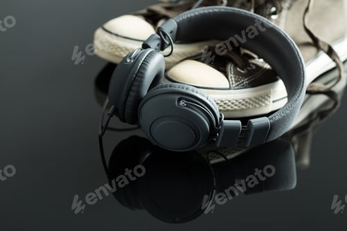 Preview: Headphones and sneakers.