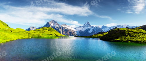 Preview: Bachalpsee lake in Swiss Alps mountains