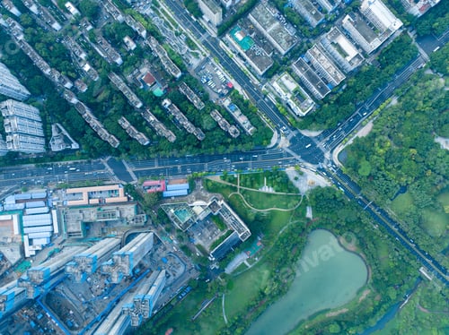 Preview: Aerial view of landscape in shenzhen, China