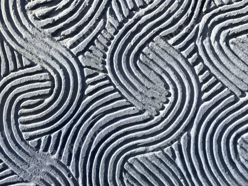 Preview: blue plaster wall with wave pattern