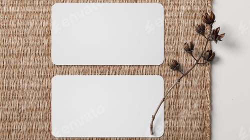 Preview: Empty Business Card Mockup, Blank Professional Luxury Card Mock-up