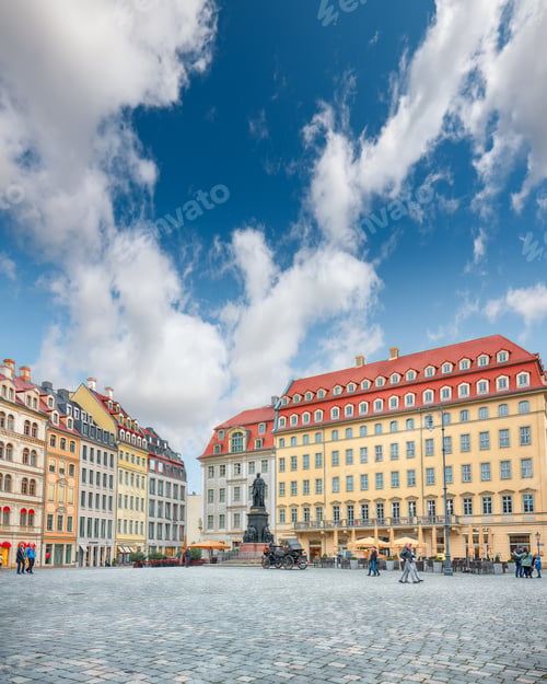 Preview: Amazing view of Neumarkt square in downtown of Dresden.