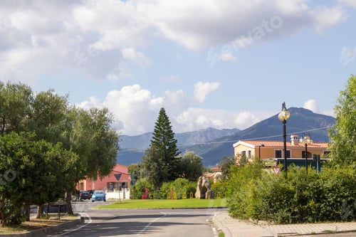 Preview: SAN TEODORO, ITALY is a typical seaside Sardinian town. villas for rent homes, cute Italian street