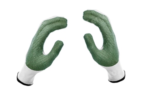 Preview: Green work gloves isolated