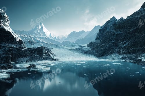 Preview: frozen winter landscape in the Swiss Alps