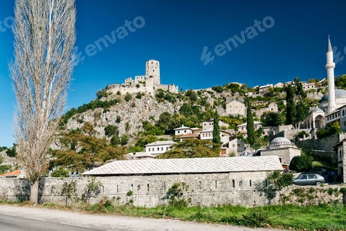 Preview: pocitelj village traditional old architecture buildings in Bosnia Herzegovina