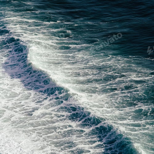 Preview: Overhead view of crashing wave and surf on the coast of Oregon