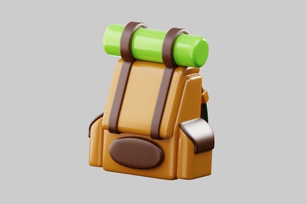 Preview: Camping backpack with sleeping bag