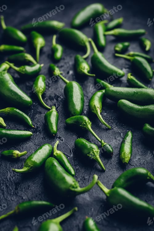 Preview: Jalapeno Peppers on Dark Surface